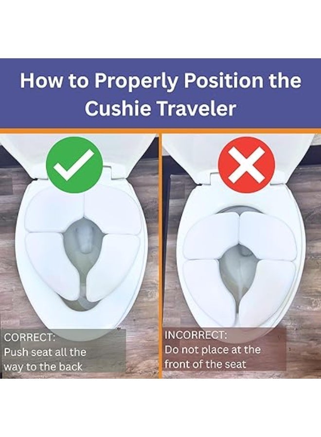 ممز بلانيت قاعدة حمام مبطنة للاطفال قابلة للطي مقعد نونية محمول حمل مقعد تدريب مرحاض للاطفال مناسب للسفر مريح وآمن - Image 4